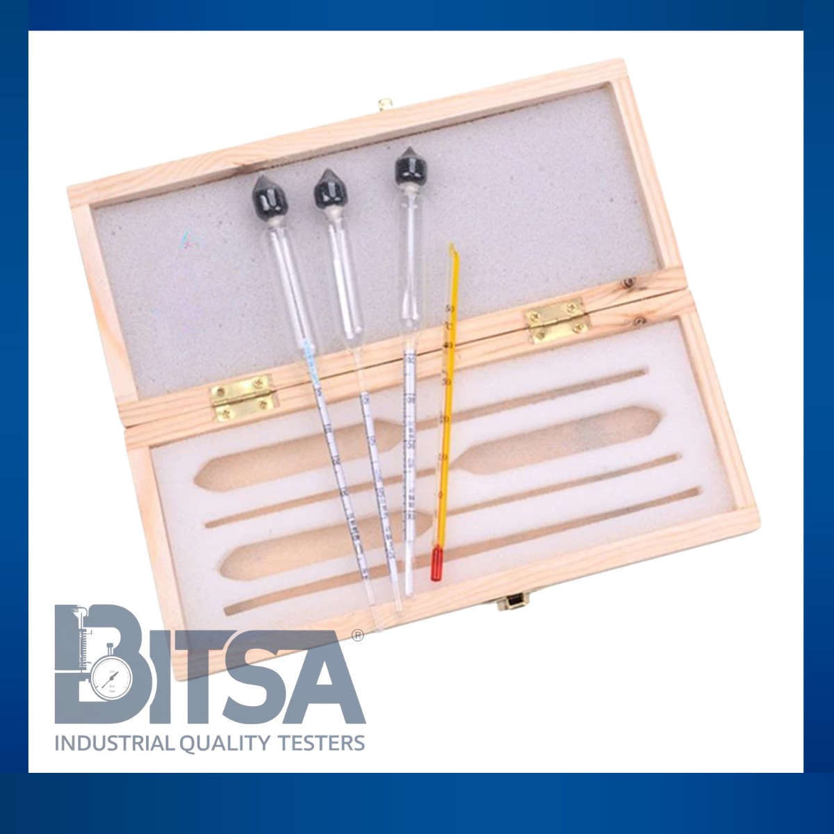 Densímetro 0-100% En 3 Partes De Cristal medidor del alcohol en función de la temperatura whisky trago preparados