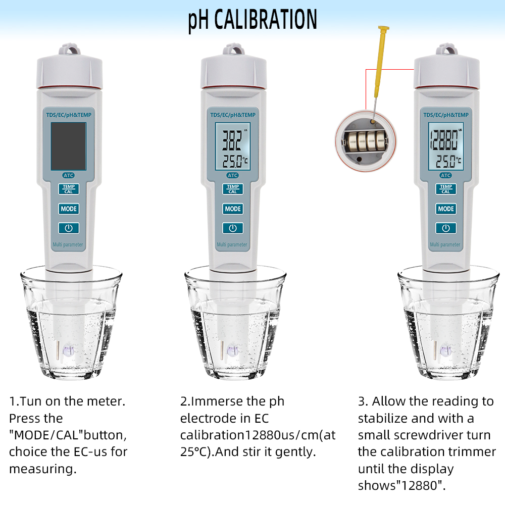  Ph 686 Metro Tds/Ec Conductividad temp 4 en 1 pH 0-14 us/cm ms/cm tester profesional