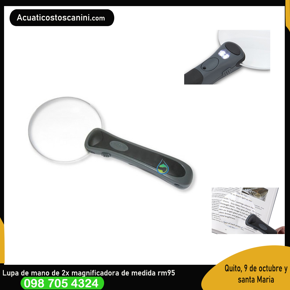 Lupa de mano con amplificacion de 2x 