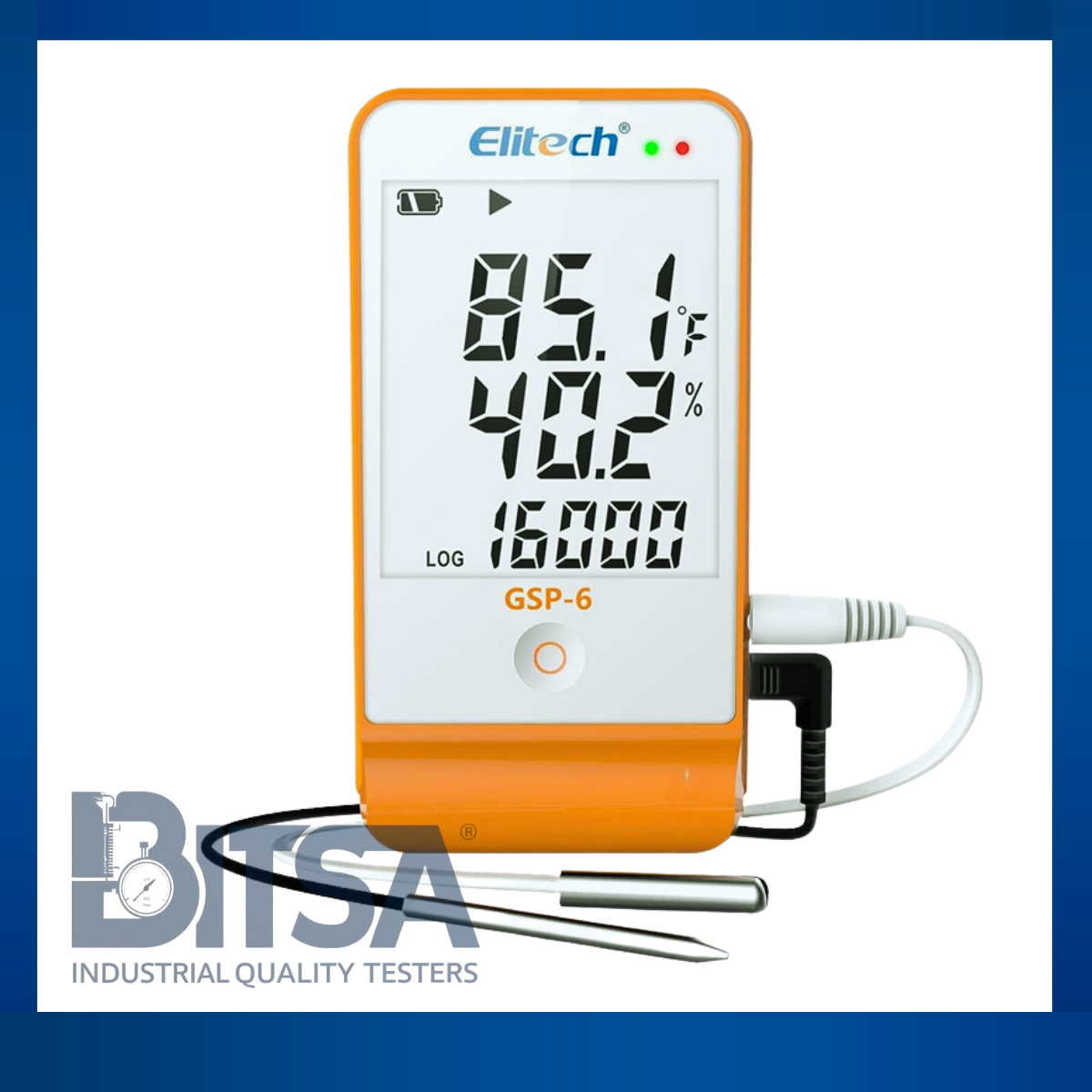 Data Logger profesional Elitech GSP6 Con Magneto Temperatura Y Humedad