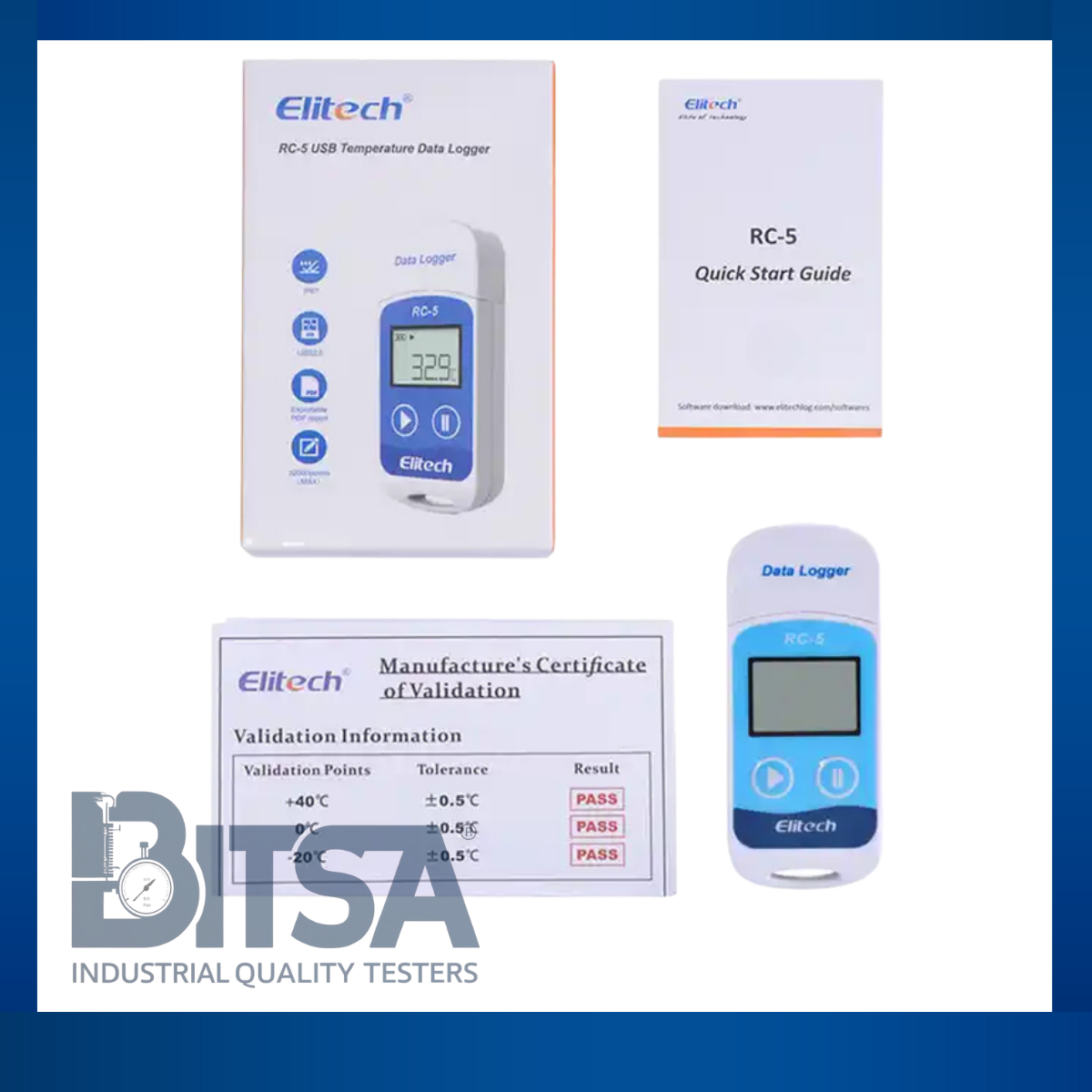 Data Logger Elitech Para Temperatura Sin Sonda RC5