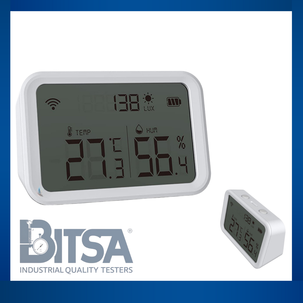 Termohigrómetro y Verificador de Luz  Profesional Wifi / Alarma Data Logger exportación de datos por hora