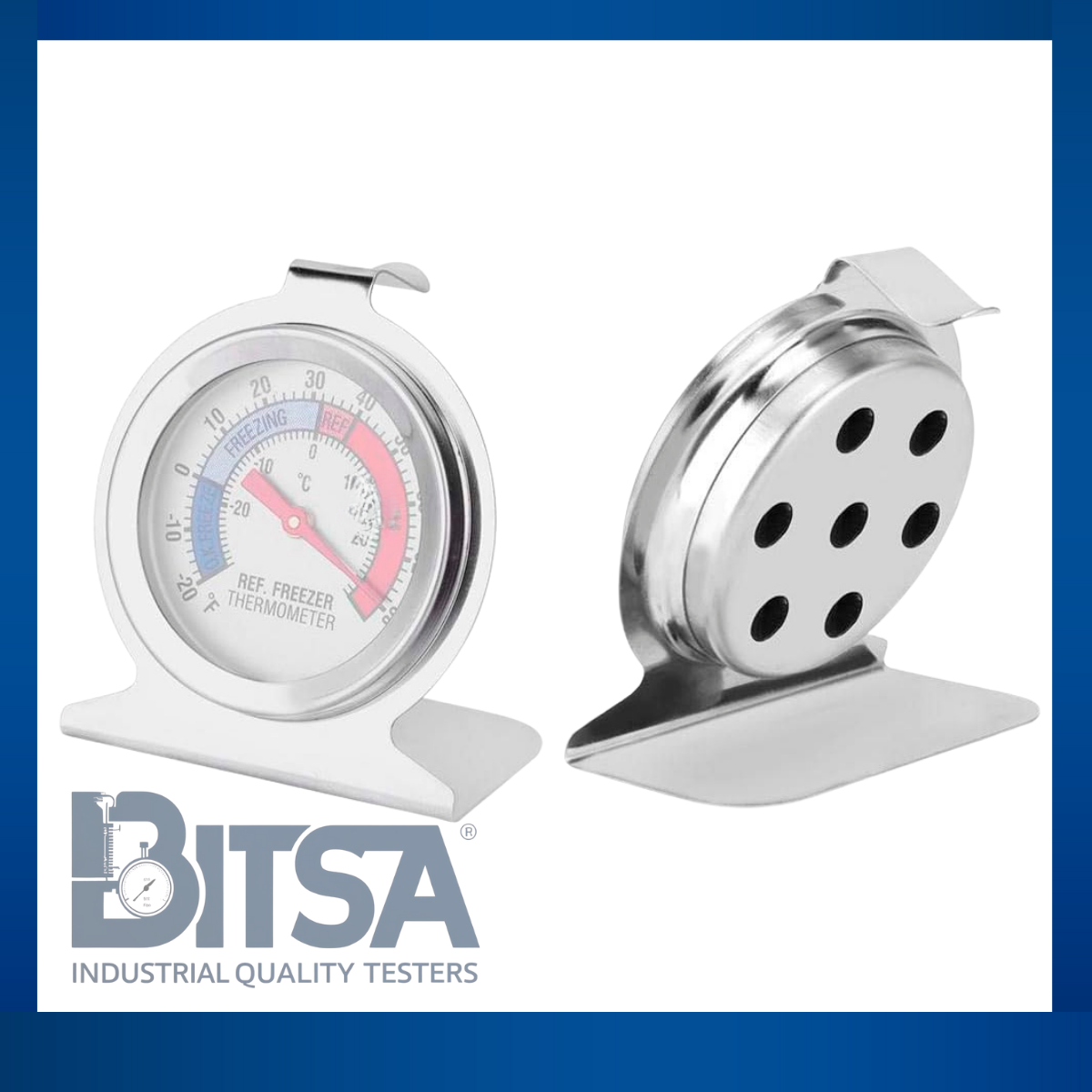 Termómetro acero inoxidable fríos -30 a 30 grados Celsius / Fahrenheit