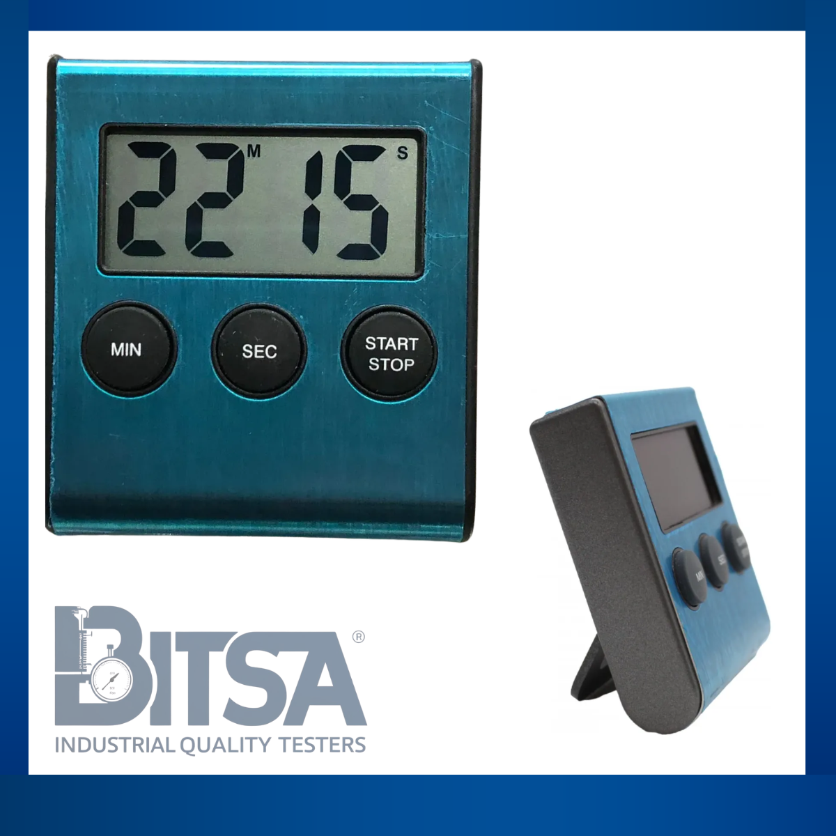 Temporizador Digital Azul Obscuro