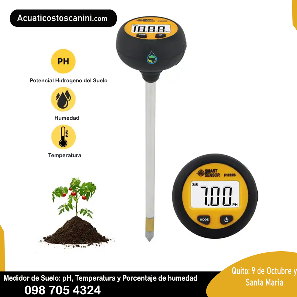 Ph328 Ph Metro Para Suelo Profesional Temperatura Humedad datos cuantitativos